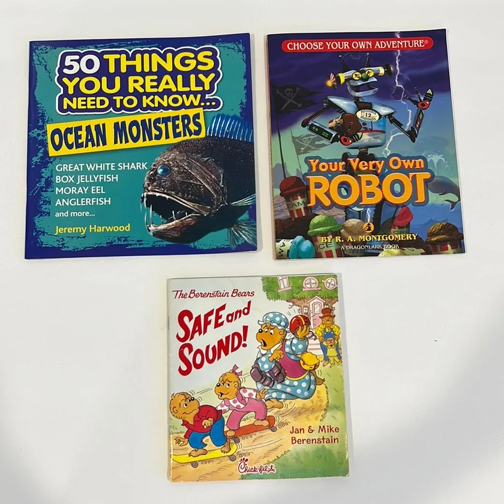 Kids Books: Ocean Monsters, Choose Your Own Adventure Robot, Berenstain Bears